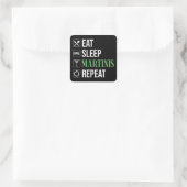 Eten. Slapen. Martinis. Herhalen. Vierkante Sticker (Tas)