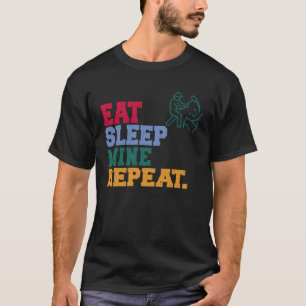 Eten Slapen Mijnen Herhalen Mijnwerker T-shirt