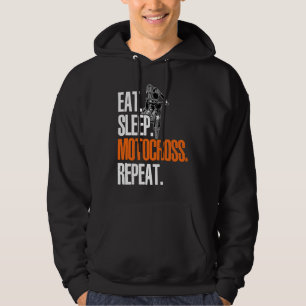 Eten Slapen Motocross Herhalen Vuilnis Motorrijder Hoodie