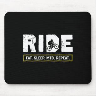 Eten Slapen Mtb Herhalen Grappige Mountainbiken Fi Muismat