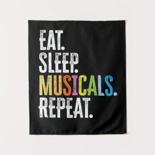 Eten Slapen Musicals Herhalen Acteur Actrice Zange Wandkleed