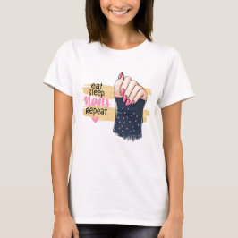 ETEN, SLAPEN, NAGELS, HERHALEN T-SHIRT