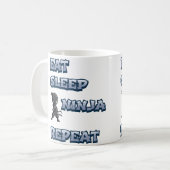 Eten, slapen, ninja, herhalen koffiemok (Voorkant links)