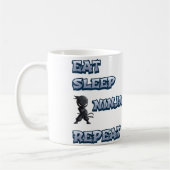 Eten, slapen, ninja, herhalen koffiemok (Links)