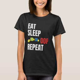 Eten Slapen Oof Herhalen Funny Meme Gamers Cadeau T-shirt