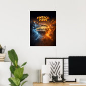 Eten Slapen Oude Auto's Poster (Thuiskantoor)
