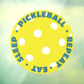 ETEN, SLAPEN, PICKLEBALL, HERHALEN RAAMSTICKER (Vel 3)