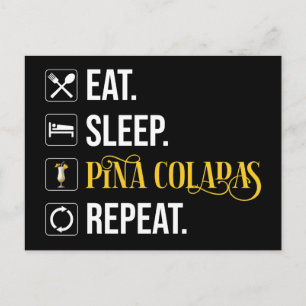 Eten. Slapen. Pina Colada's. Herhalen. Briefkaart
