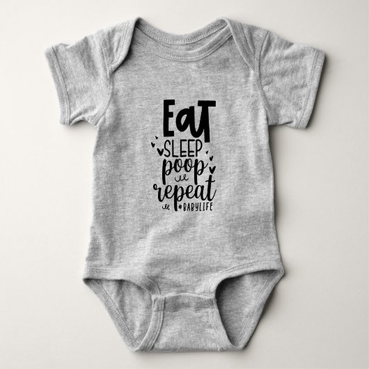 Eten Slapen poepen Herhalen Romper (Voorkant)