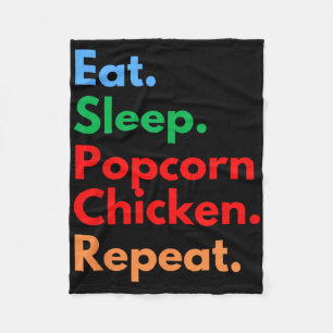 Eten Slapen Popcorn Kip Herhalen Voor Popcorn Kip Fleece Deken