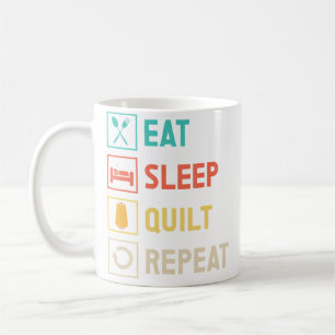 Eten Slapen Quilt Herhalen Quilten Naaien Breien Q Koffiemok