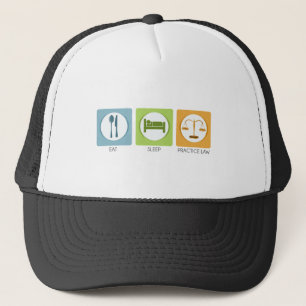Eten slapen, rechten studeren trucker pet