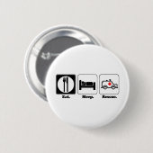 eten slapen redden ronde button 5,7 cm (Voorkant /achterkant)