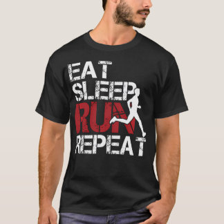 Eten Slapen Rennen Herhalen Atletiek Hardlopen T-shirt