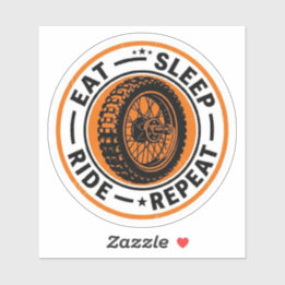 Eten Slapen Rijden Herhalen Sticker — Wielsticker