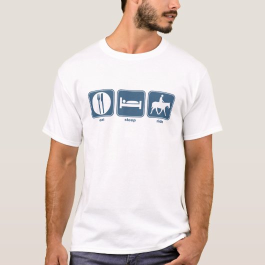 eten, slapen, rijden t-shirt (Voorkant)