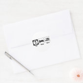eten slapen rijden vrachtwagen ronde sticker (Envelop)