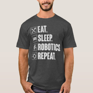 Eten Slapen Robotica Herhalen Vintage Ingenieur Ca T-shirt