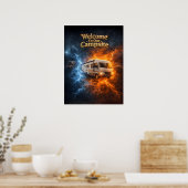 Eten Slapen RV Vlam Poster (Keuken)