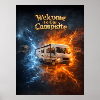 Eten Slapen RV Vlam Poster