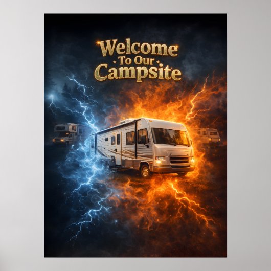 Eten Slapen RV Vlam Poster (Voorkant)