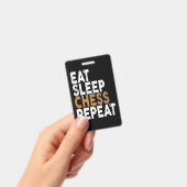 eten slapen schaken herhalen   schaken badge (Handheld)
