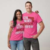 Eten Slapen Schieten Herhaal Schieten met Vuurwape T-shirt (Unisex)