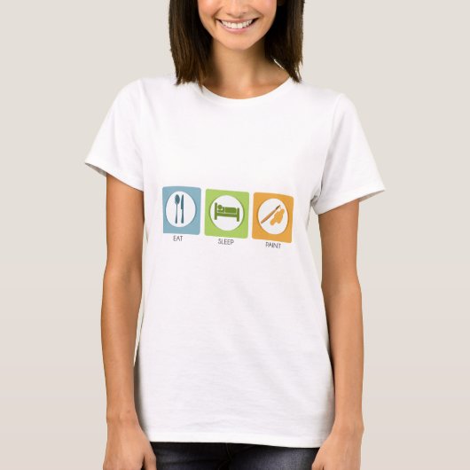Eten Slapen Schilderen T-shirt (Voorkant)