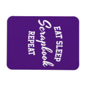 Eten Slapen Scrapbook Herhalen Scrapbooking Magneet (Horizontaal)