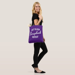 Eten Slapen Scrapbook Herhalen Scrapbooking Tote Bag