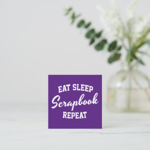 Eten Slapen Scrapbook Herhalen Scrapbooking Vierkante Visitekaartje