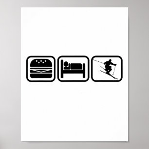 Eten, Slapen, Skien En Herhalen Ik Hou Van Skien D Poster