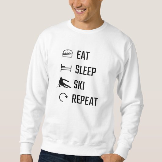 Eten Slapen Skien Herhalen Trui (Voorkant)