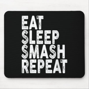 Eten Slapen Smash Herhalen _ Badminton Tee Muismat