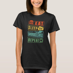 Eten Slapen Snorkelen Herhalen Duiker Duiken Snork T-shirt