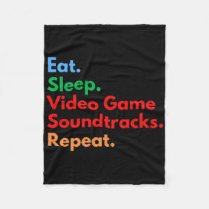 Eten Slapen Soundtracks Van Videogames Herhalen Vo Fleece Deken