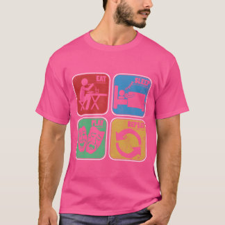 Eten Slapen Spelen Acteren Acteur Actrice Bioscoop T-shirt