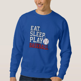 Eten Slapen Spelen Honkbal Grappige Honkbal Citaat Trui