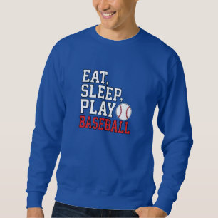 Eten Slapen Spelen Honkbal Grappige Honkbal Citaat Trui