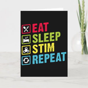 Eten Slapen Stim Herhalen Autisme Bewustzijn Kinde Kaart