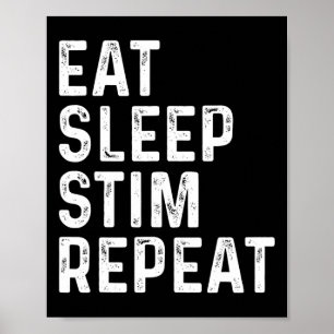 Eten Slapen Stim Herhalen Autisme Bewustzijn Kinde Poster