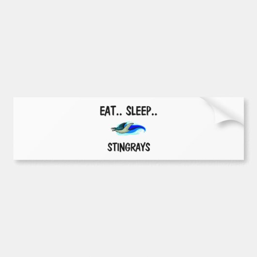 Eten Slapen STINGRAYS Bumpersticker (Voorkant)