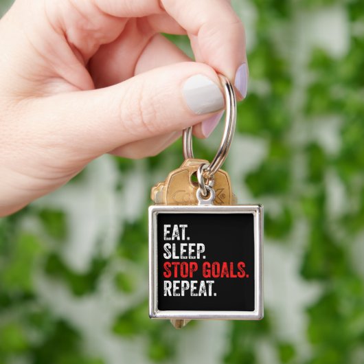 Eten Slapen Stoppen Doelen Herhalen - Doelman Sleutelhanger (Hand)