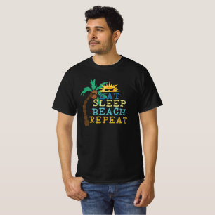 Eten Slapen Strand Herhalen T-shirt