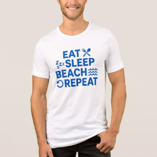 Eten Slapen Strand Herhalen Tri-Blend Shirt