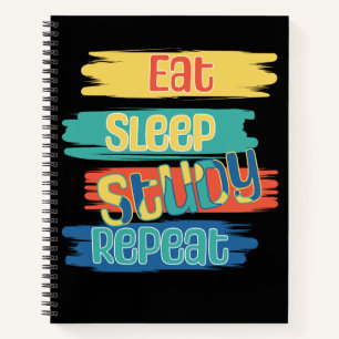 Eten Slapen Studeren Herhalen Notitieboek