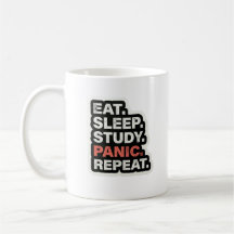 Eten Slapen Studeren Panikeren Herhalen Grappige S
