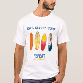 Eten, Slapen, Surfen, Herhalen - Strandleven T-shirt