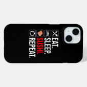 Eten. Slapen. Sushi. Herhalen Case-Mate iPhone Case (Achterkant (horizontaal))
