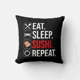 Eten. Slapen. Sushi. Herhalen Kussen